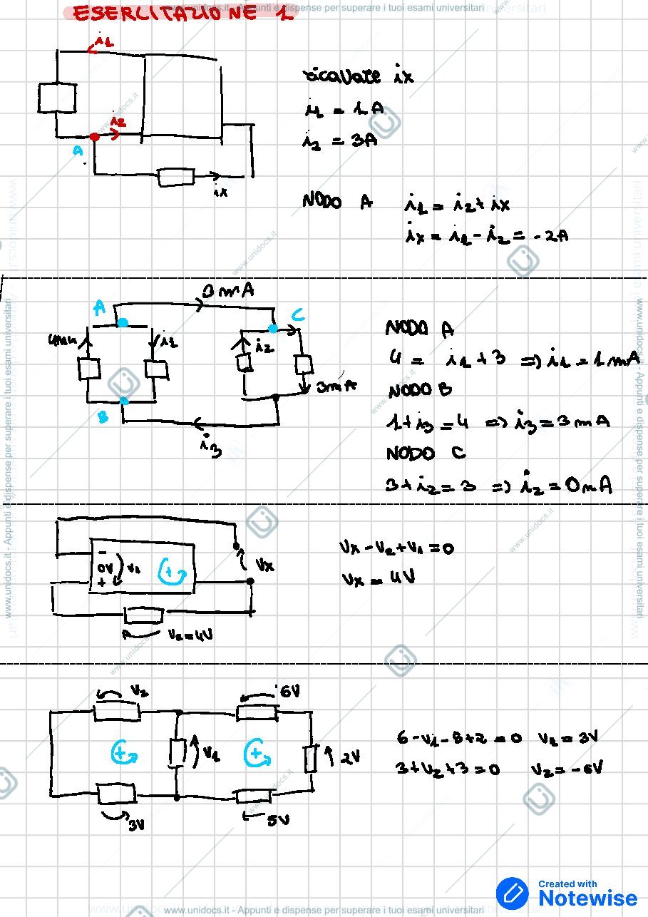 Anteprima pagina 1 — Esercitazioni elettrotecnica