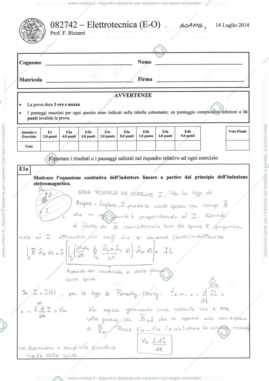 Anteprima pagina 1 — Soluzione_14_7_2014 esame prof: Bizzarri