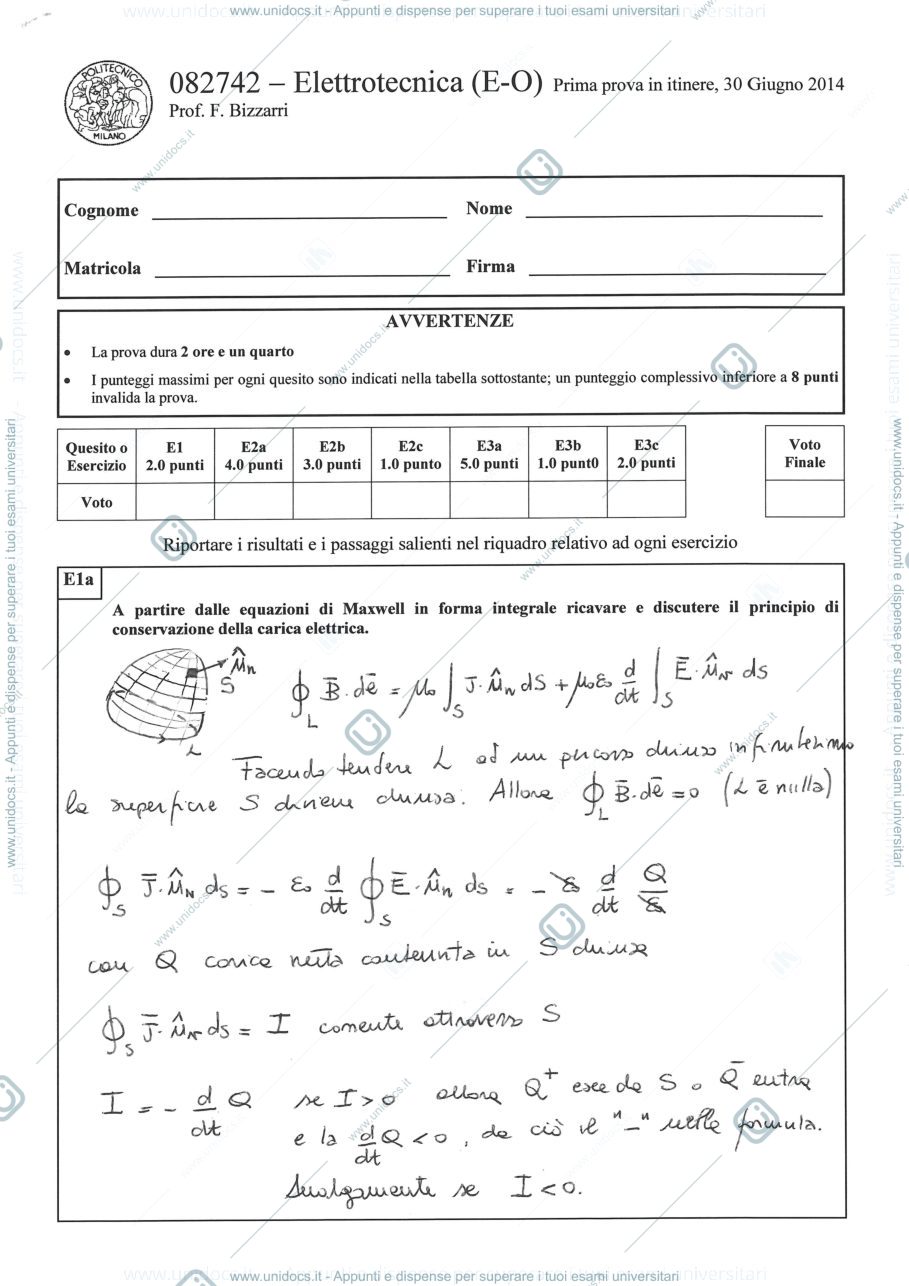 Anteprima pagina 1 — Soluzione_30_6_2014 esame prof: Bizzarri