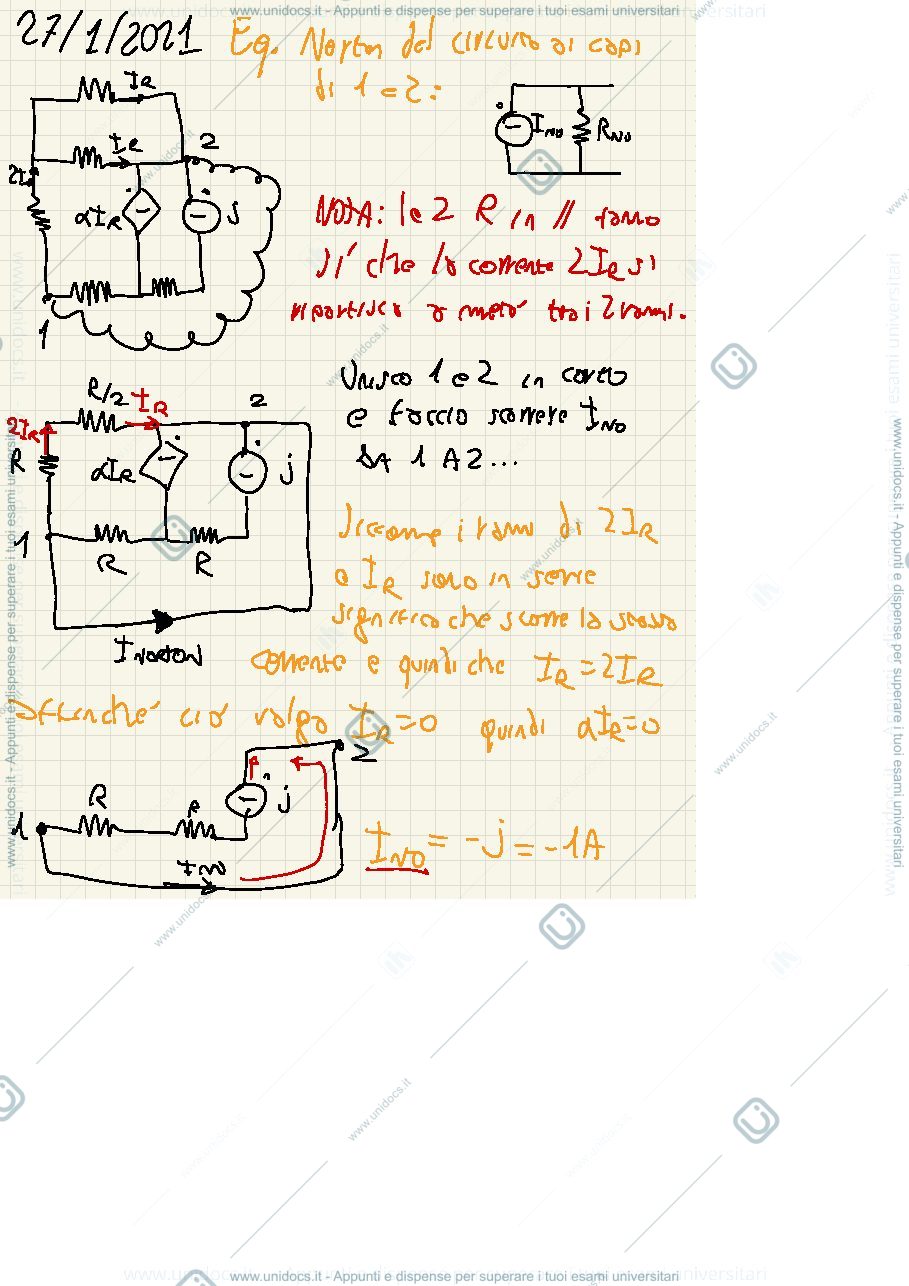 Anteprima pagina 1 — Esercizi elettrotecnica