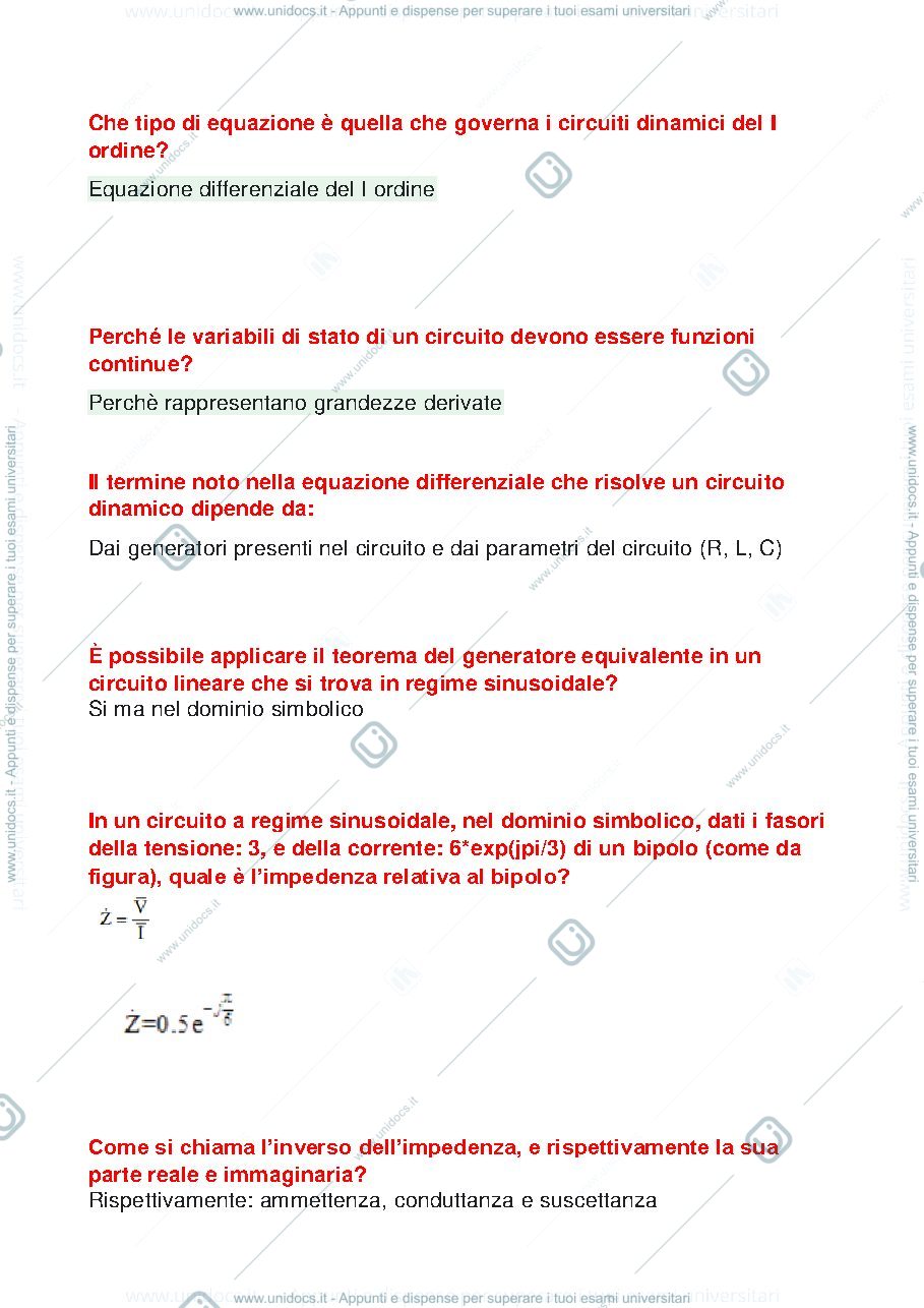 Anteprima pagina 2 — DOMANDE DI ELETTROTECNICA