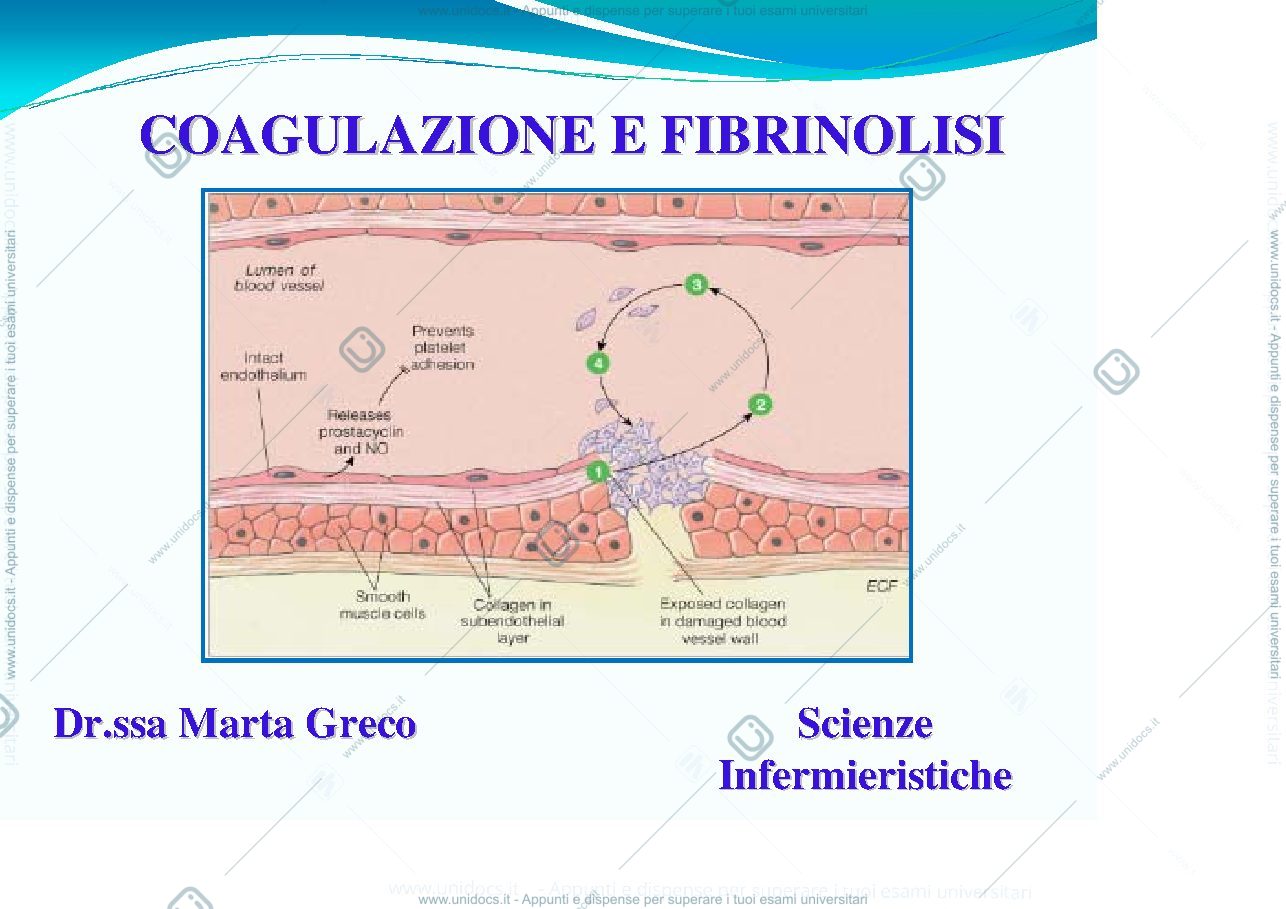 Anteprima pagina 1 — Coagulazione