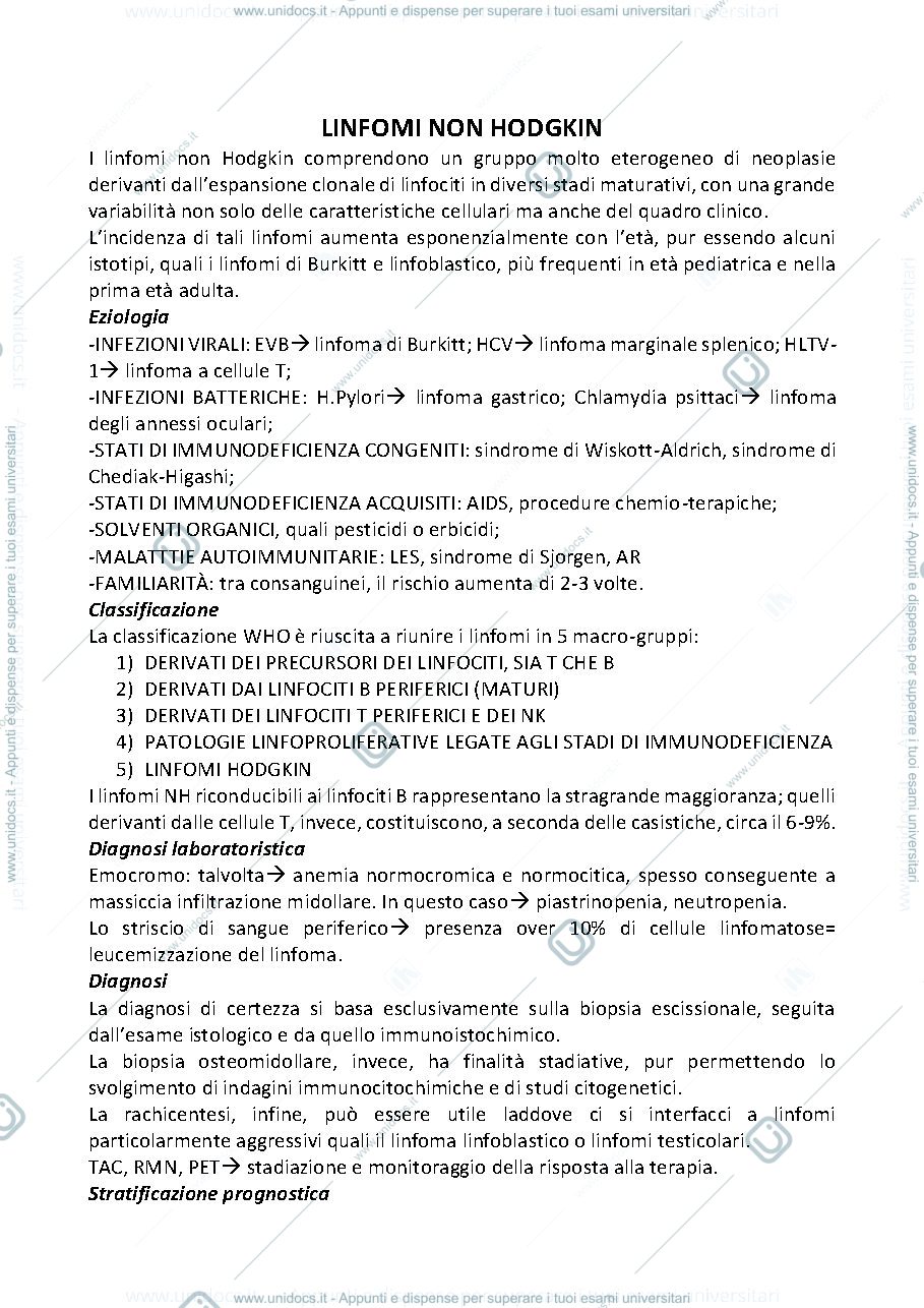 Anteprima pagina 1 — Linfomi non Hodgkin