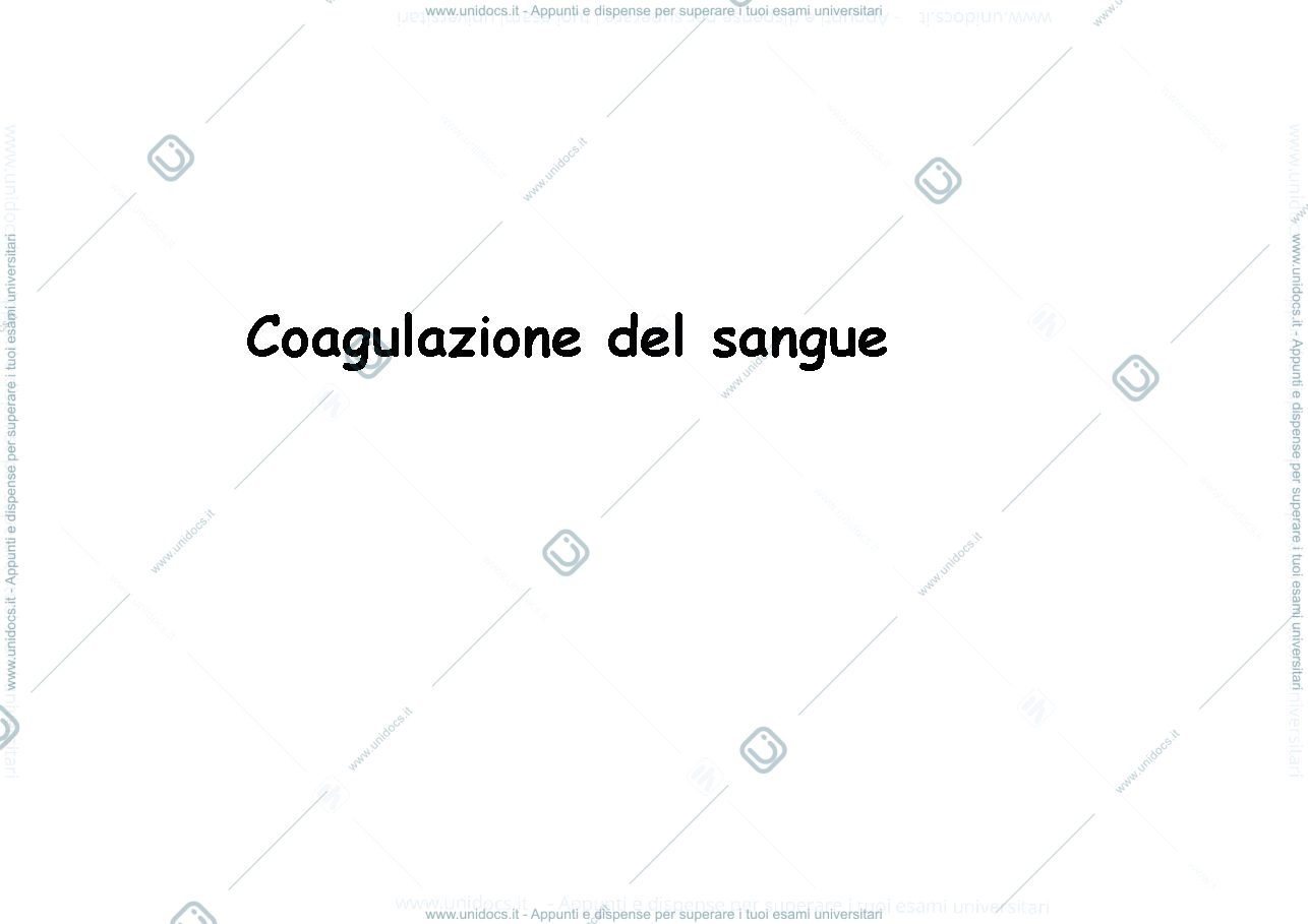 Anteprima pagina 1 — 4 Proteine della coagulazione e coagulazione del sangue