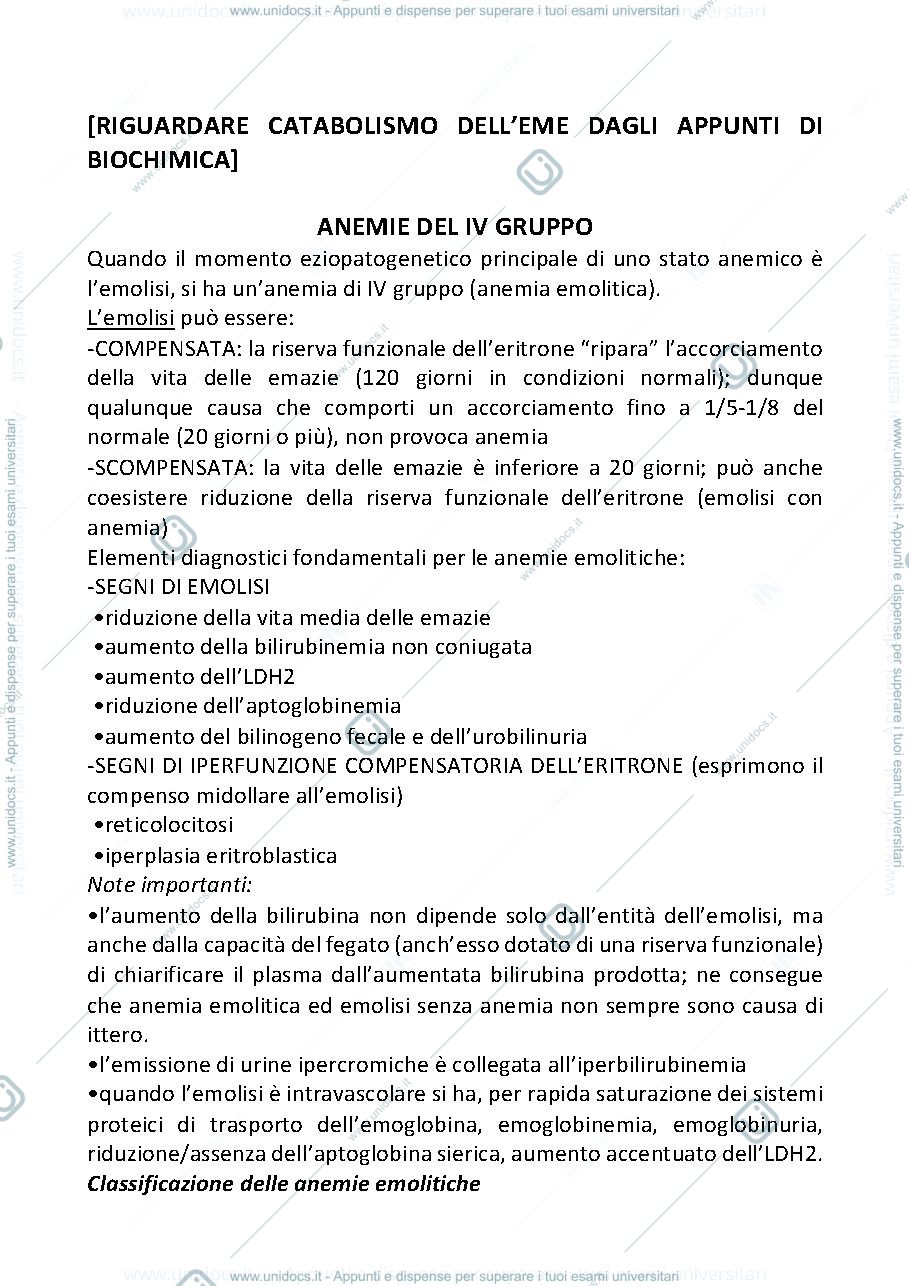 Anteprima pagina 1 — Anemie IV gruppo