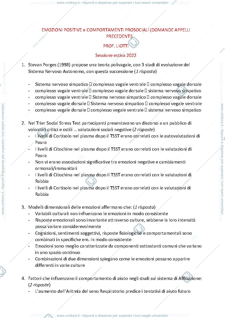 Anteprima pagina 1 — emozioni positive 
