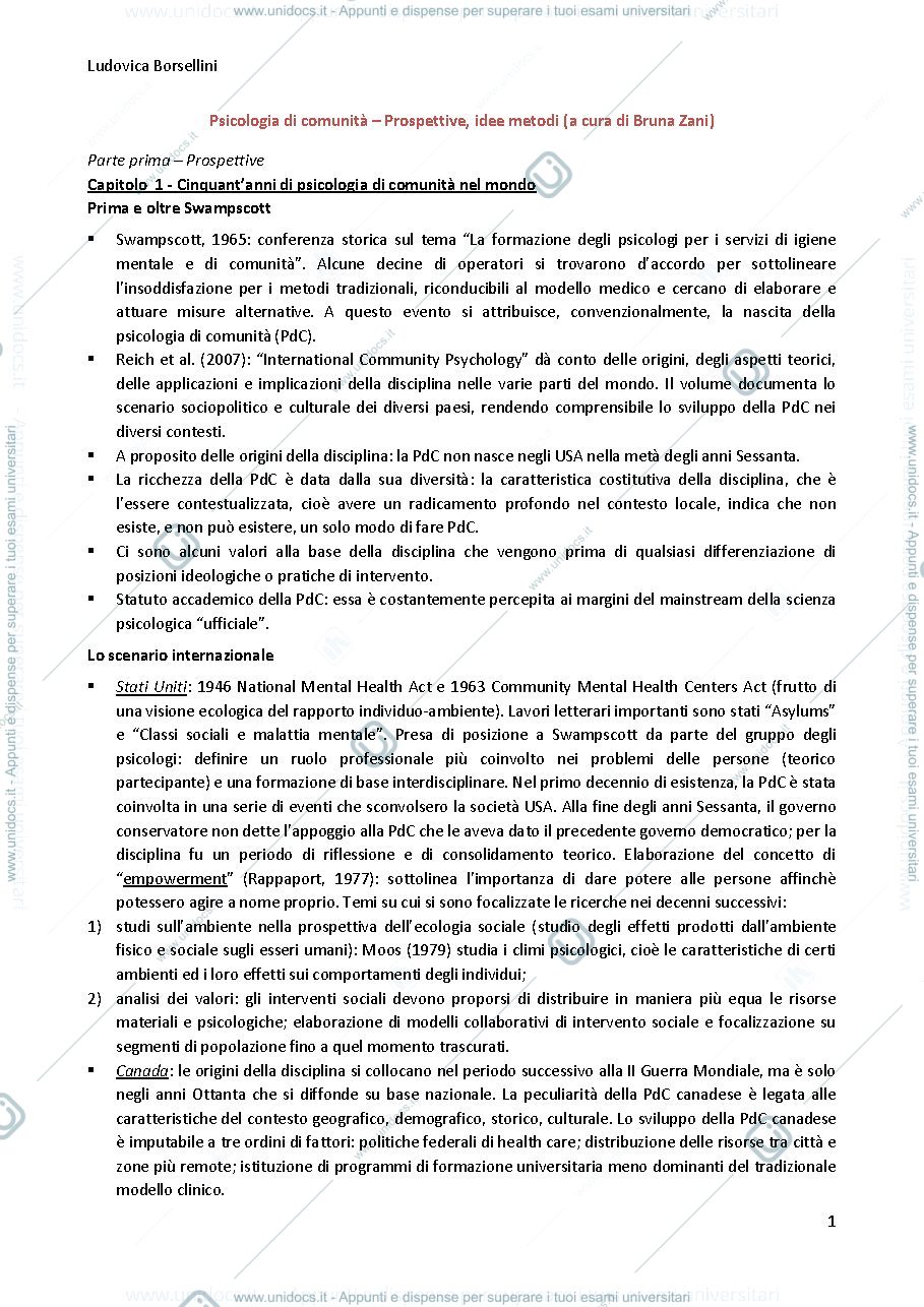 Anteprima pagina 2 — Psicologia di comunità. Prospettive, idee e metodi