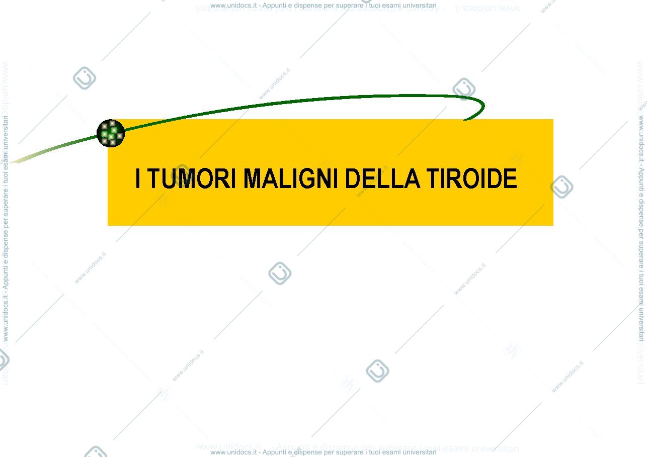 Anteprima pagina 1 — i tumori della tiroide