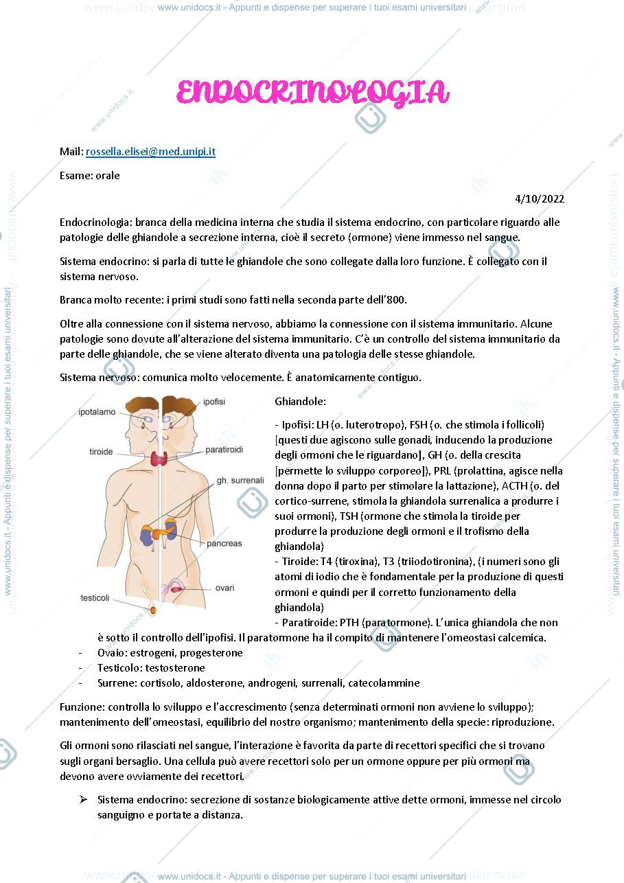 Anteprima pagina 1 — Endocrinologia