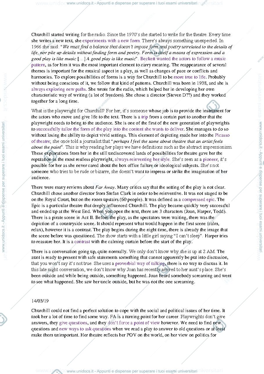 Anteprima pagina 3 — Appunti. English Literature I