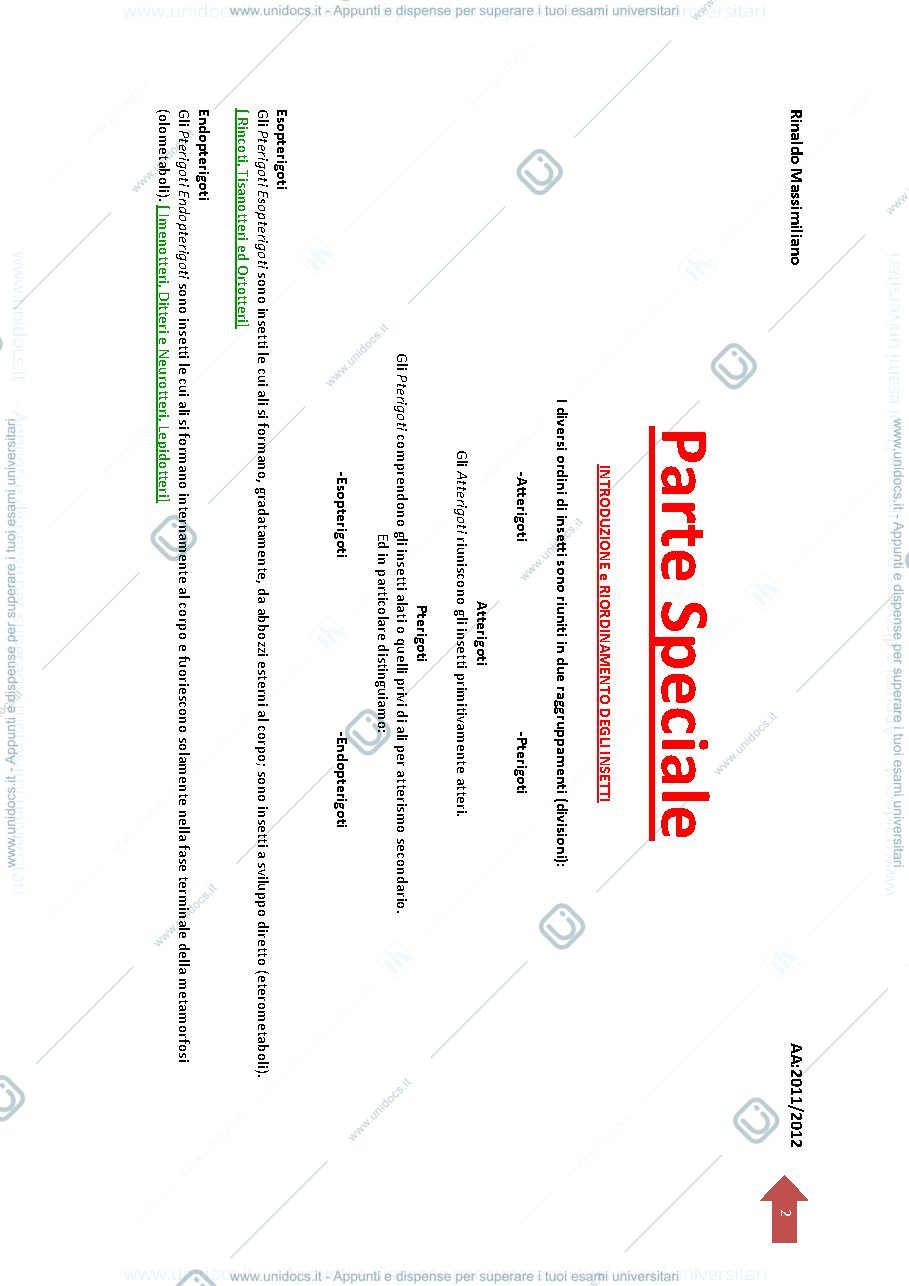 Anteprima pagina 2 — Appunti corso di Entomologia completi