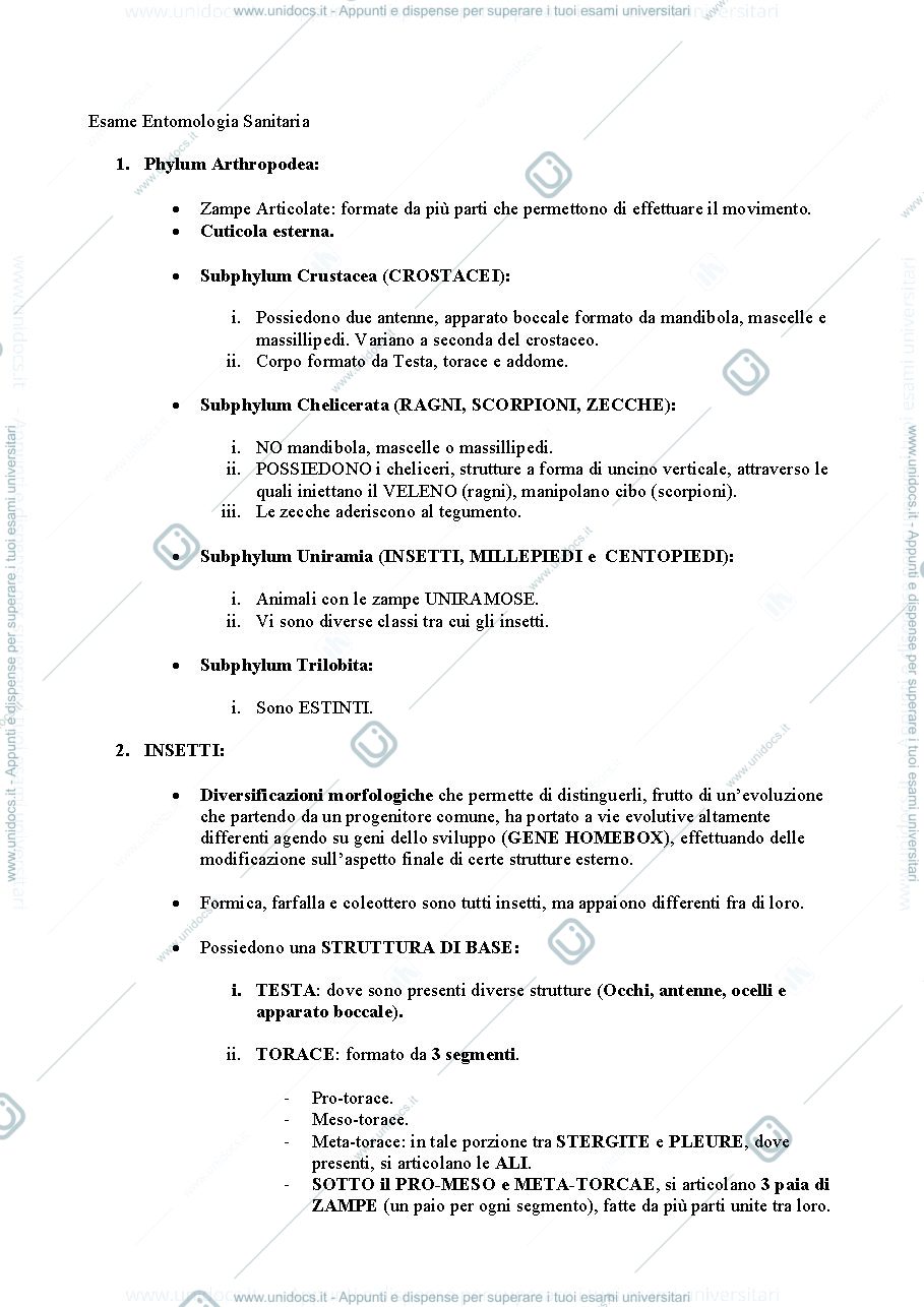 Anteprima pagina 1 — Entomologia Sanitaria