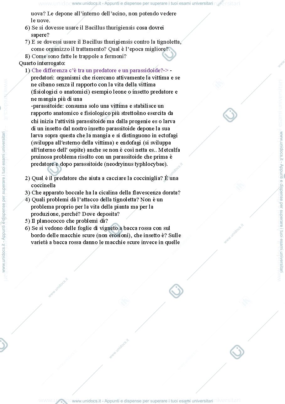 Anteprima pagina 2 — Esame entomologia agraria