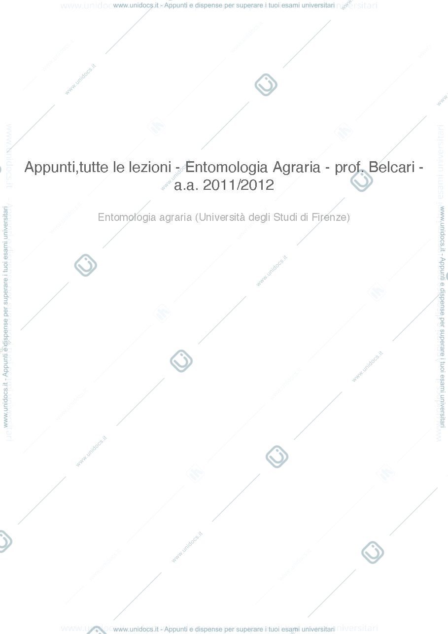 Anteprima pagina 1 — Appunti Entomologia