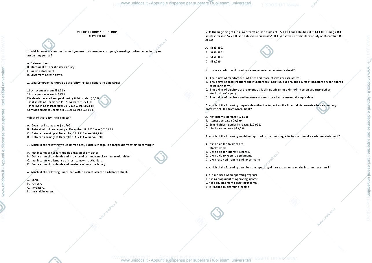 Anteprima pagina 1 — mock exam