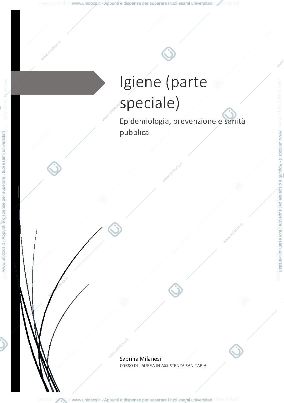 Anteprima pagina 1 — Igiene (parte speciale)