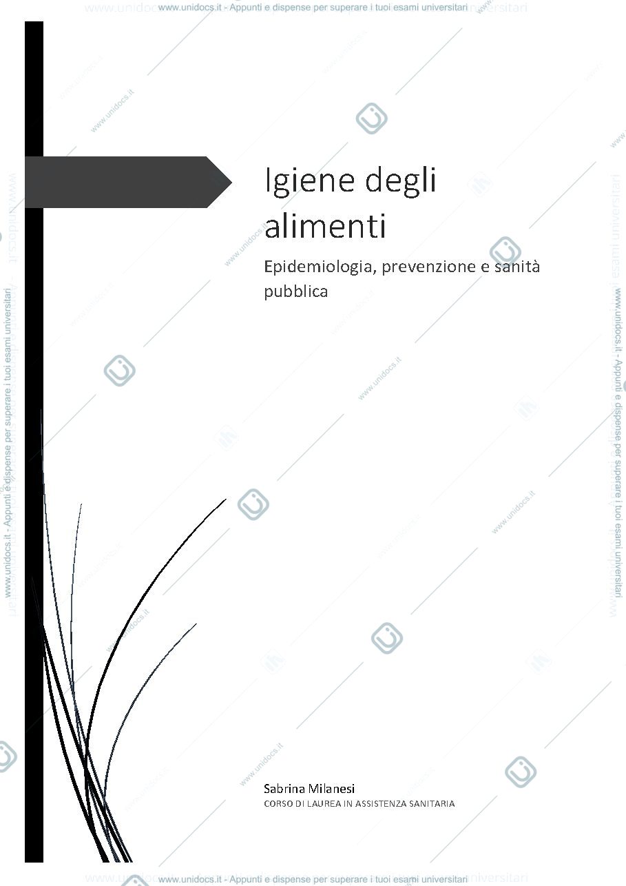 Anteprima pagina 1 — Igiene degli alimenti