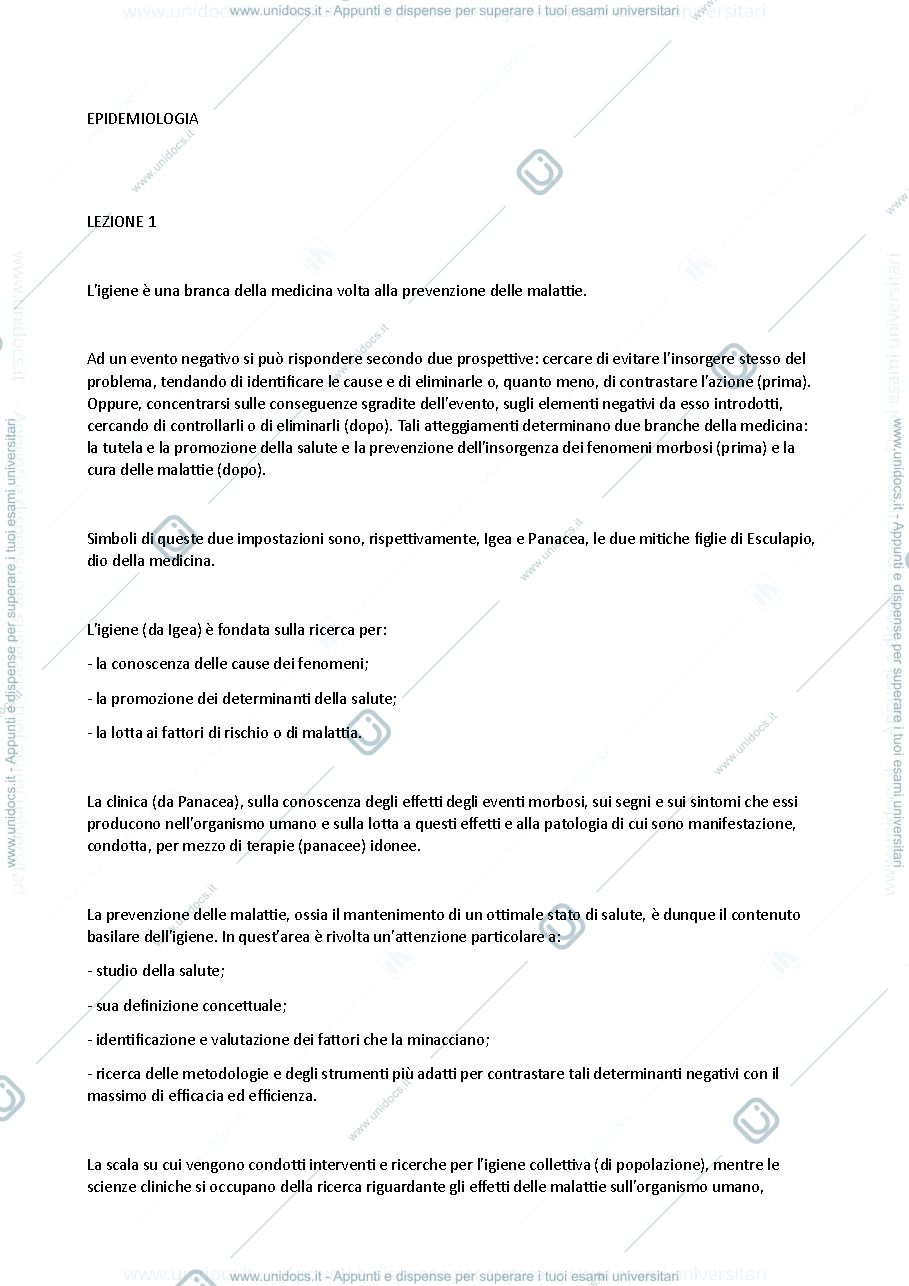 Anteprima pagina 1 — Epidemiologia