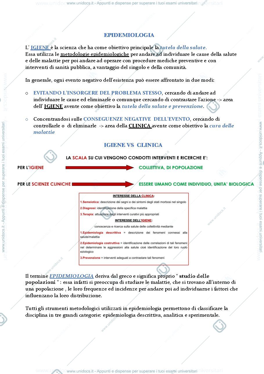 Anteprima pagina 1 — EPIDEMIOLOGIA COMPLETA 