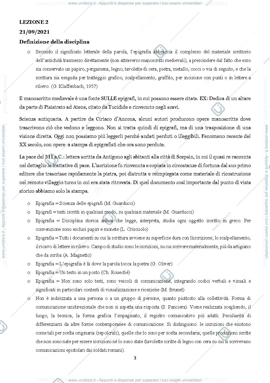 Anteprima pagina 3 — Appunti del corso di Epigrafia Greca a.a. 2021/2022