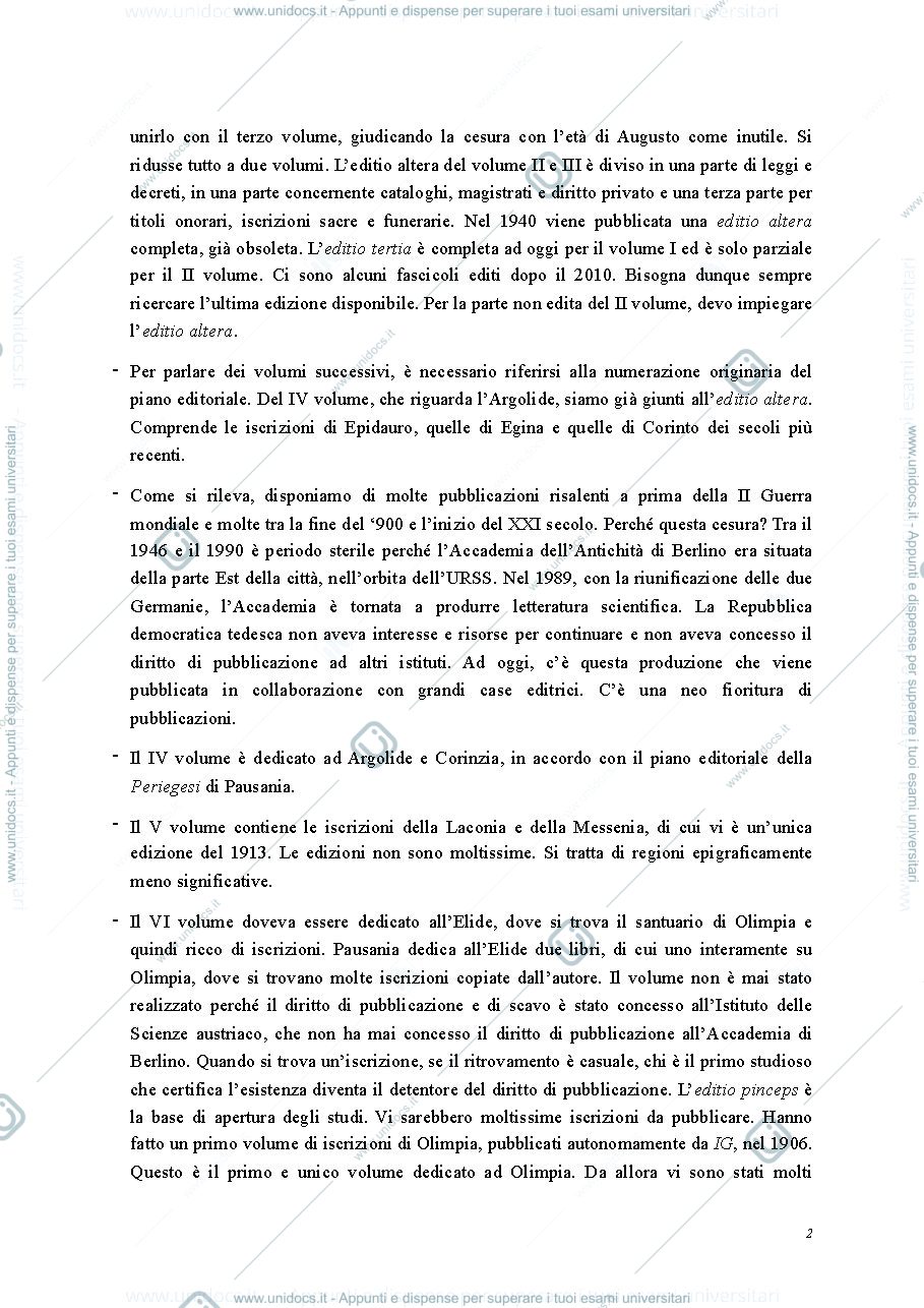 Anteprima pagina 2 — Epigrafia greca, corso istituzionale