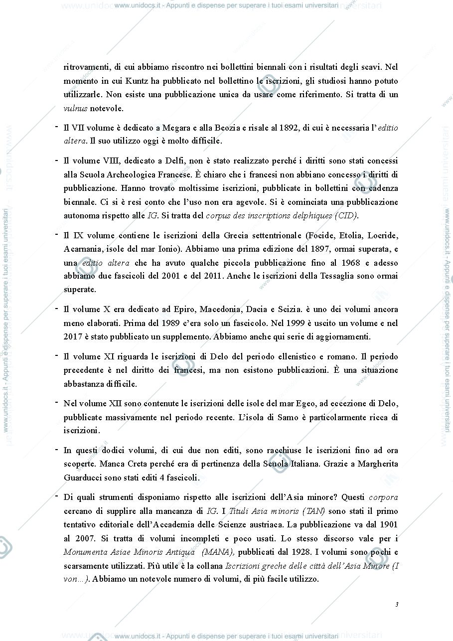 Anteprima pagina 3 — Epigrafia greca, corso istituzionale