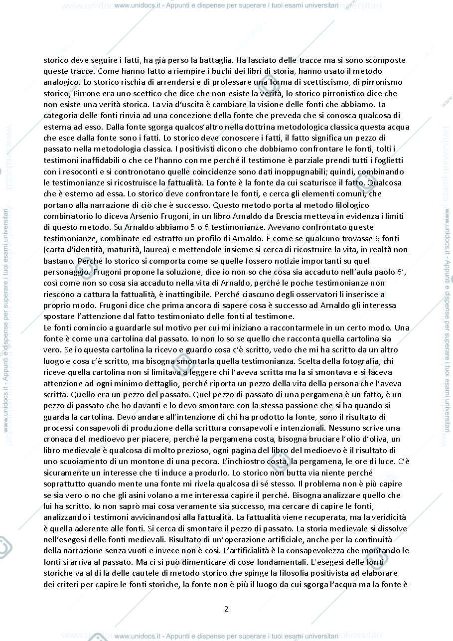 Anteprima pagina 2 — Esegesi delle fonti storiche medievali 