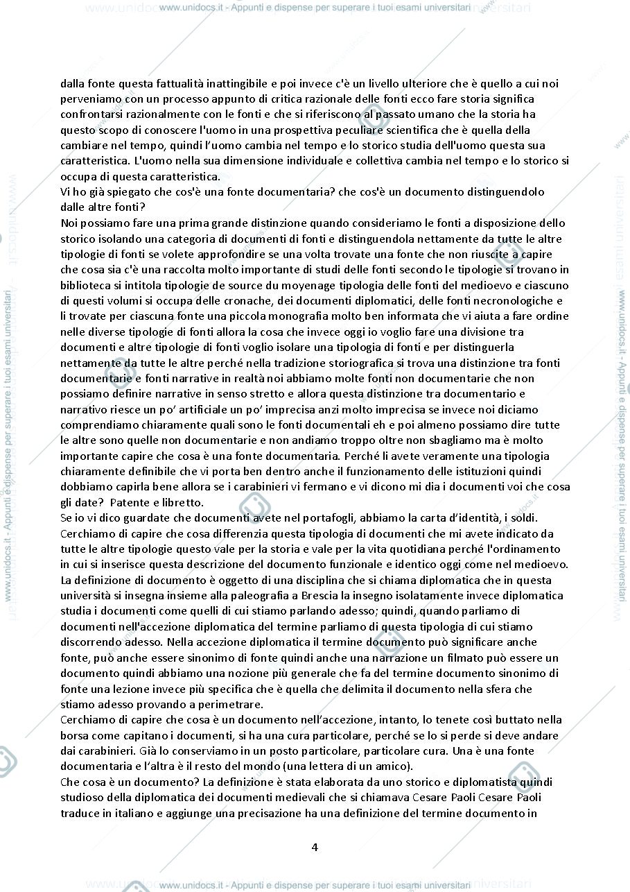 Anteprima pagina 4 — Esegesi delle fonti storiche medievali 