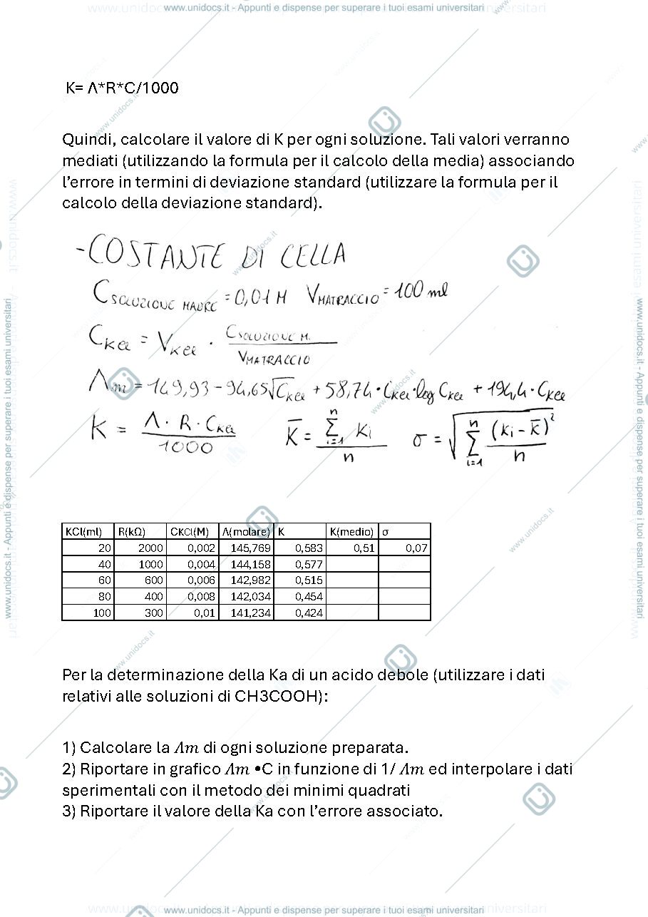 Anteprima pagina 3 — Esercitazione di laboratorio sulla conduttimetria
