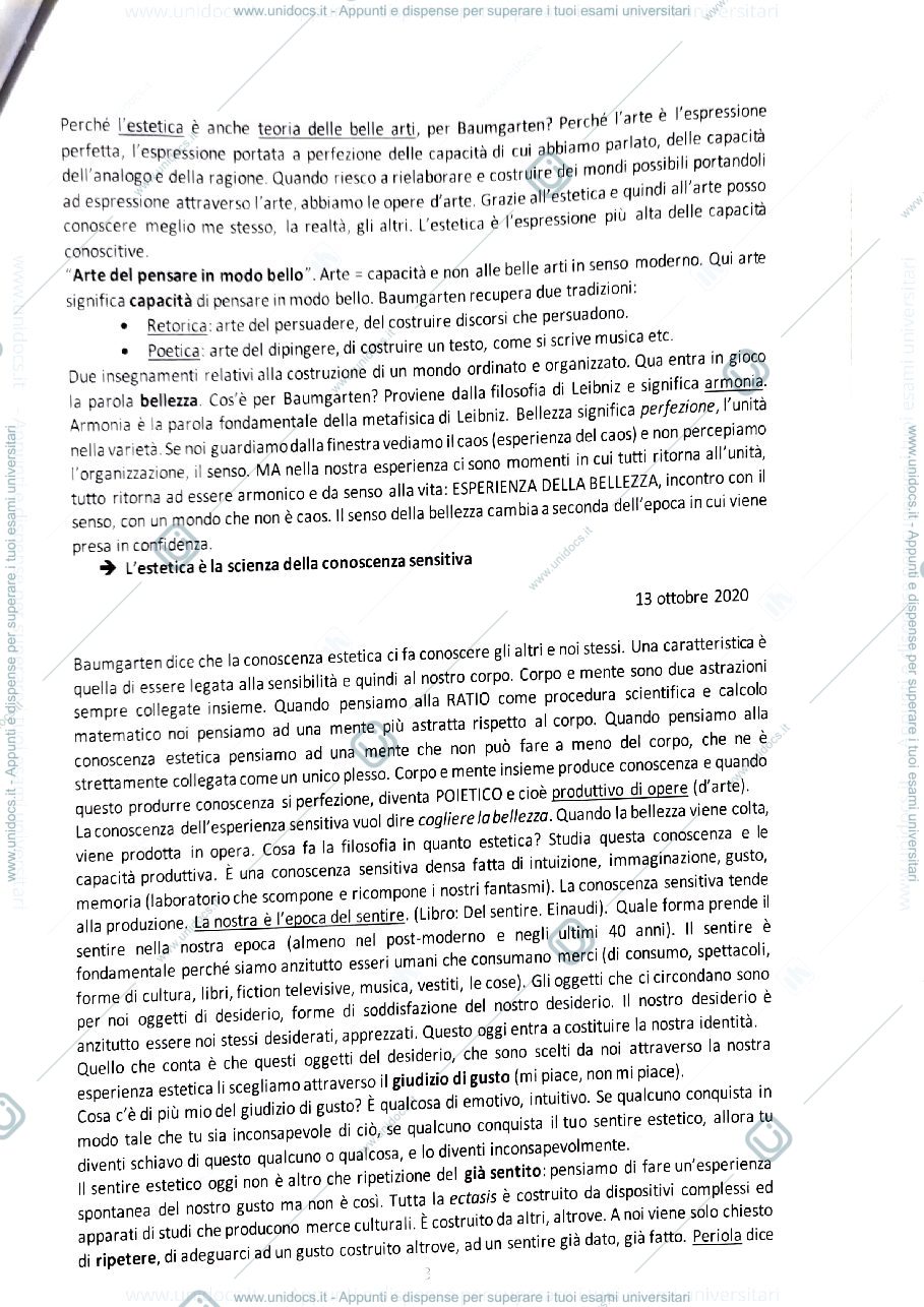 Anteprima pagina 2 — Appunti estetica