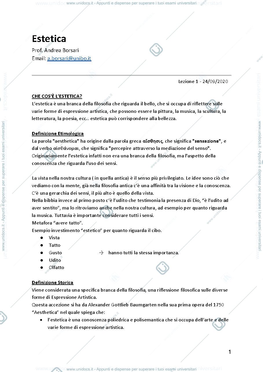 Anteprima pagina 1 — Estetica