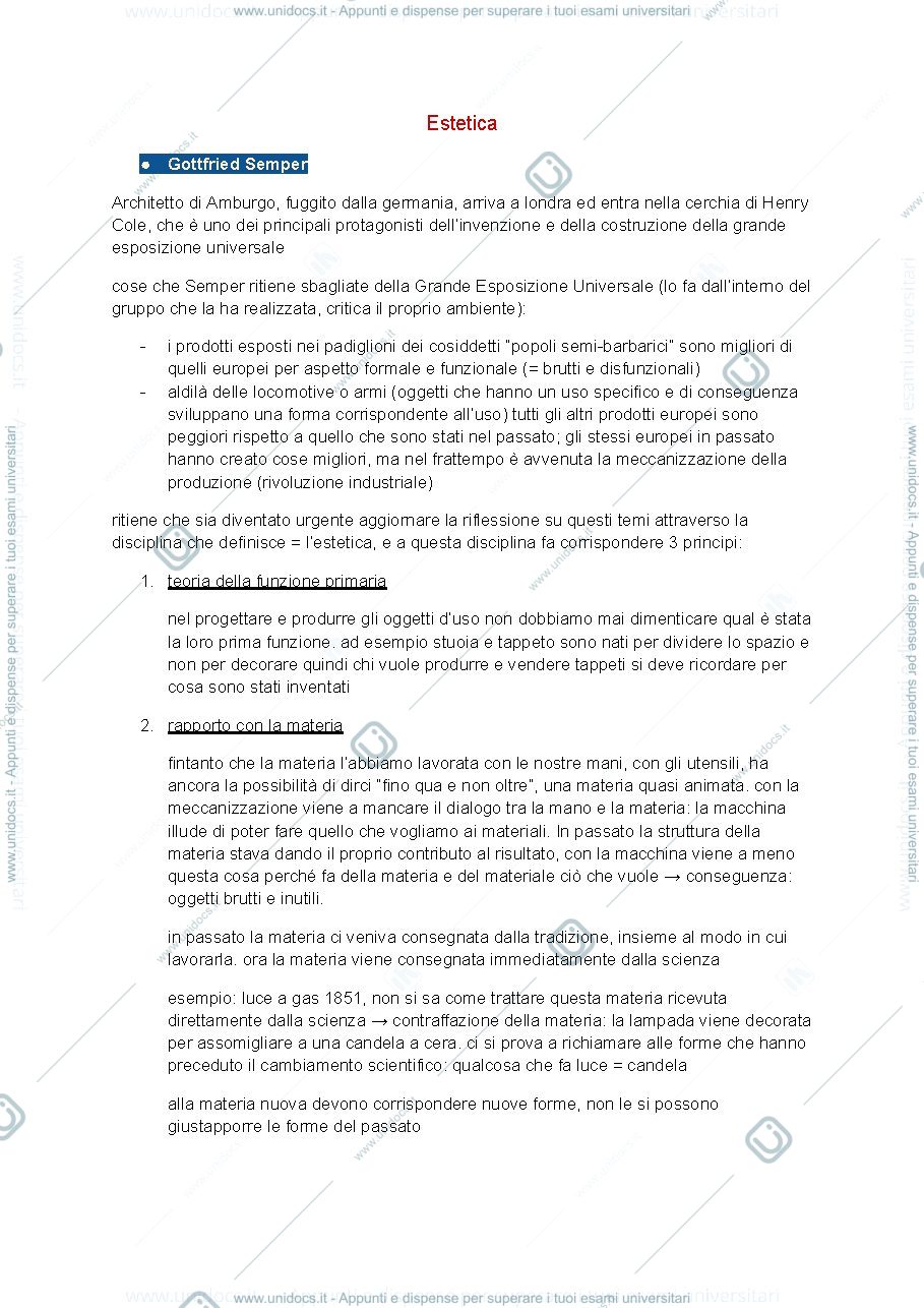 Anteprima pagina 1 — Estetica - seconda esercitazione 