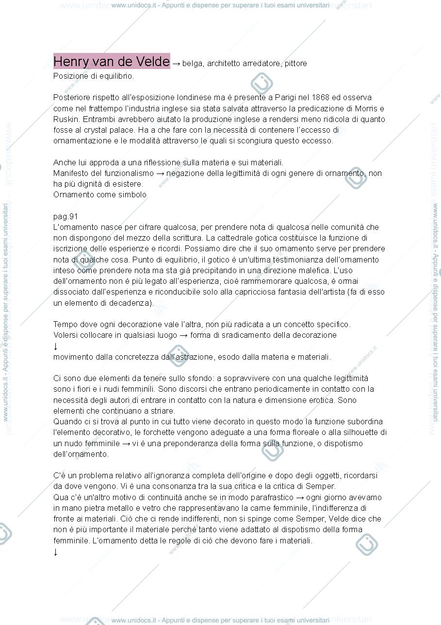 Anteprima pagina 1 — Appunti Estetica-seconda esercitazione