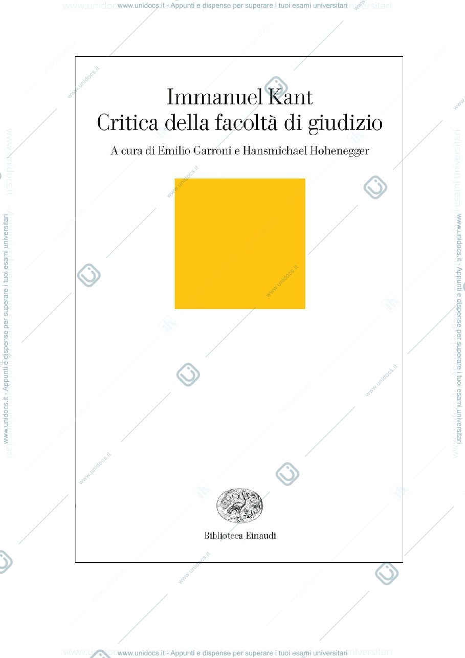 Anteprima pagina 2 — Critica della facoltà di giudizio