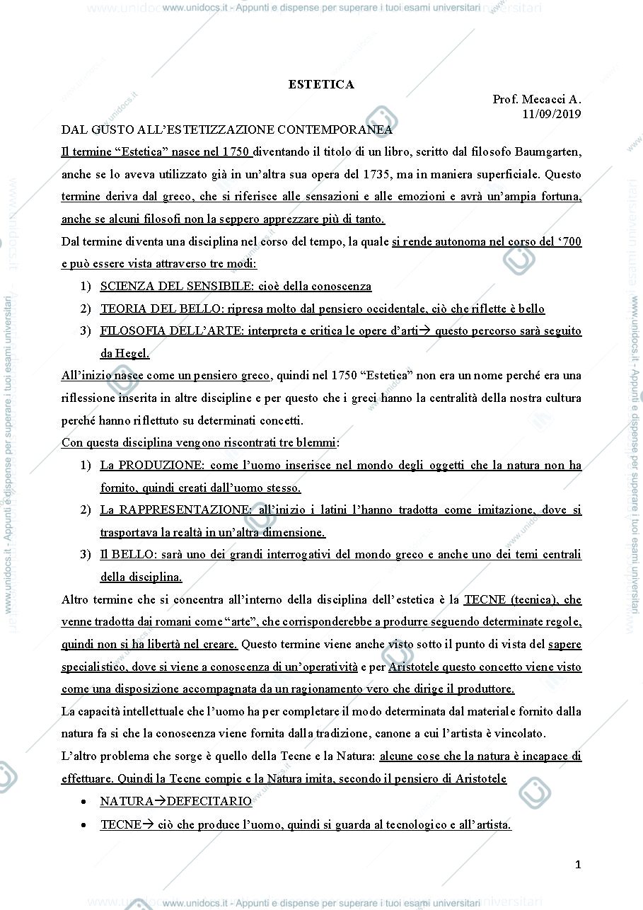Anteprima pagina 1 — Estetica