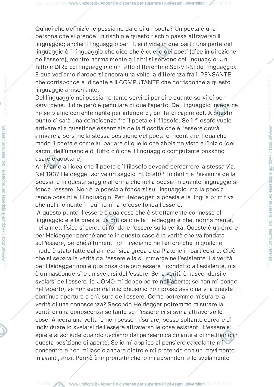 Anteprima pagina 3 — Heidegger essere e tempo pensare e poetare