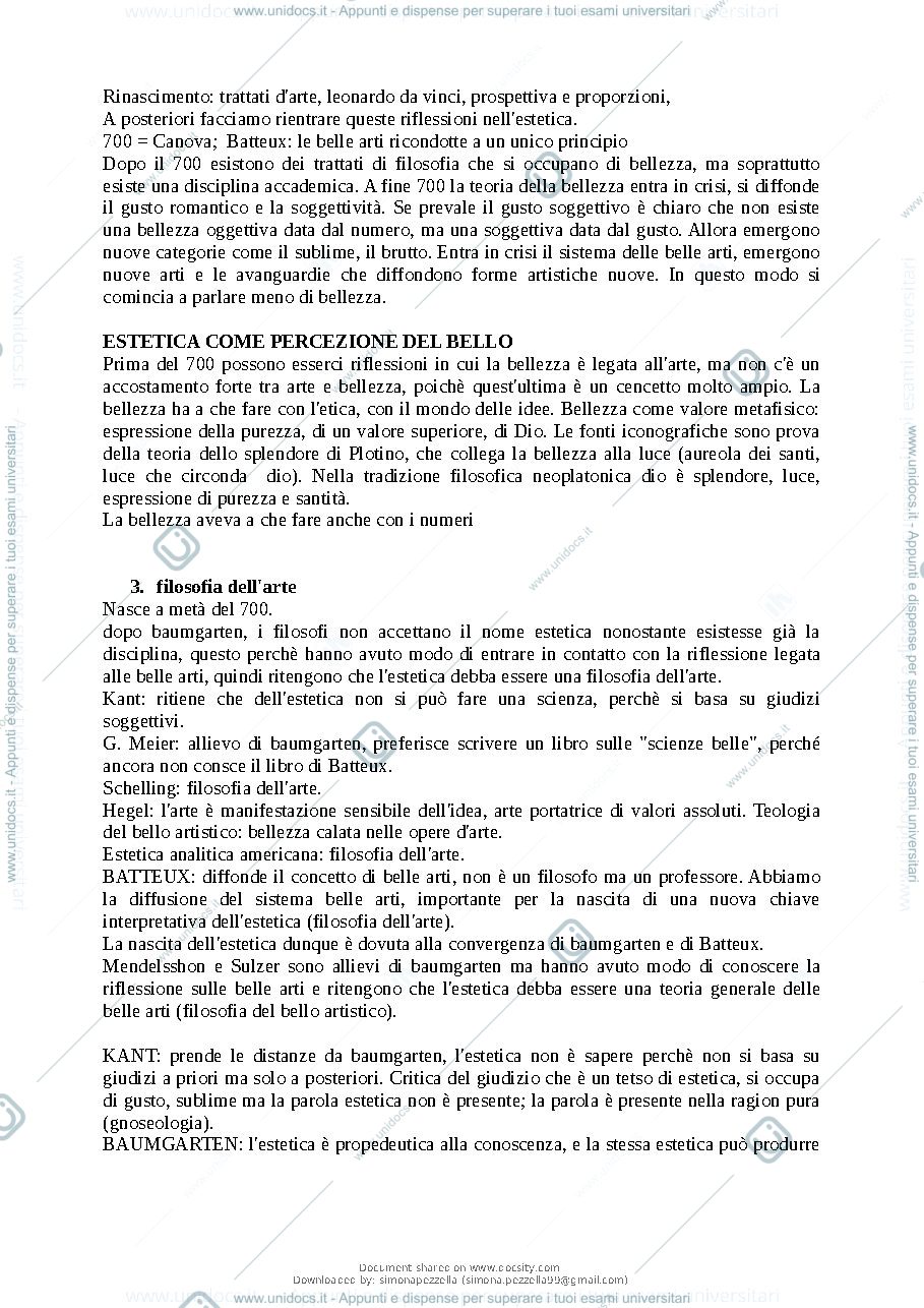 Anteprima pagina 3 — Appunti estetica