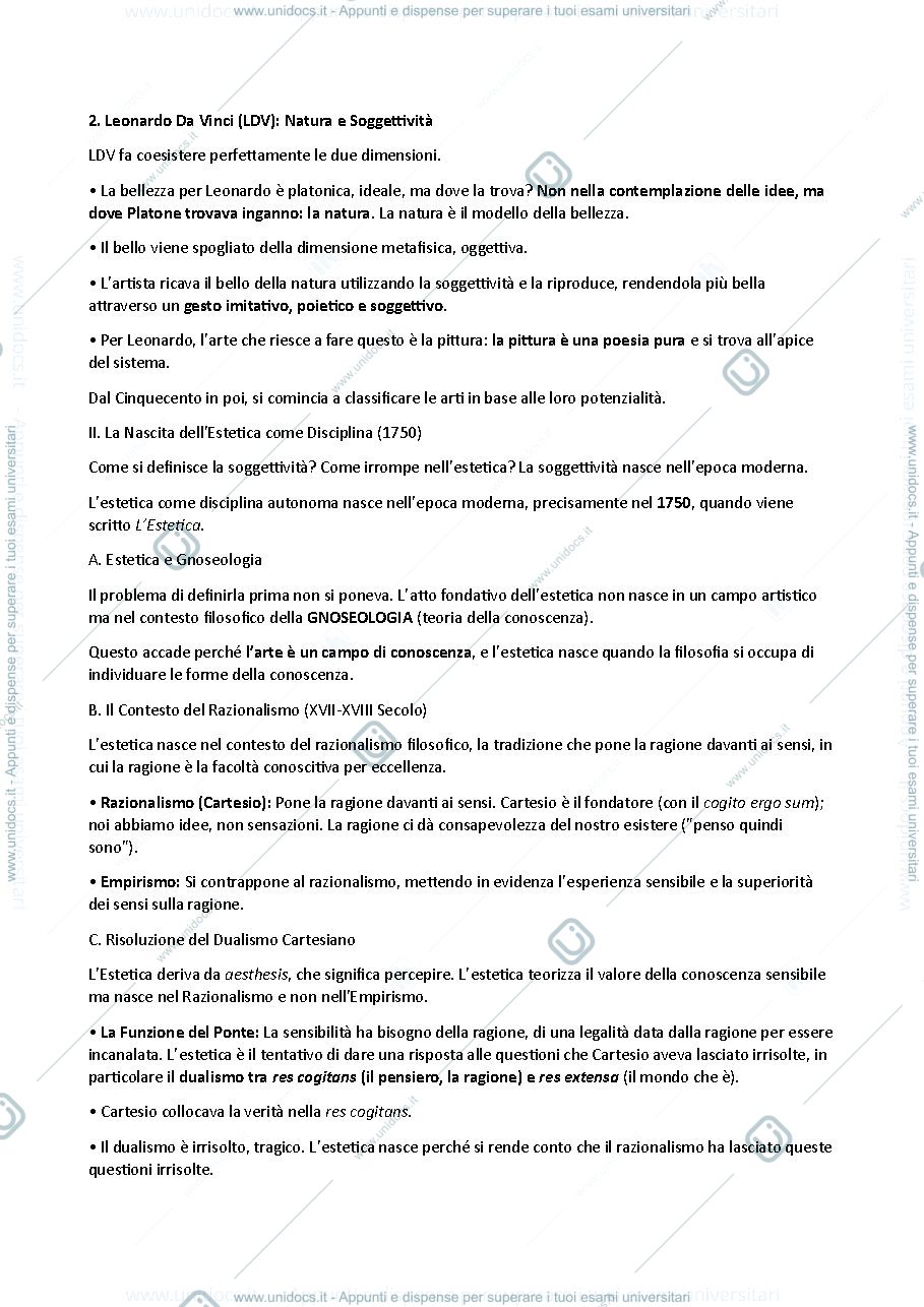 Anteprima pagina 2 — APPUNTI ESTETICA 2025/2026