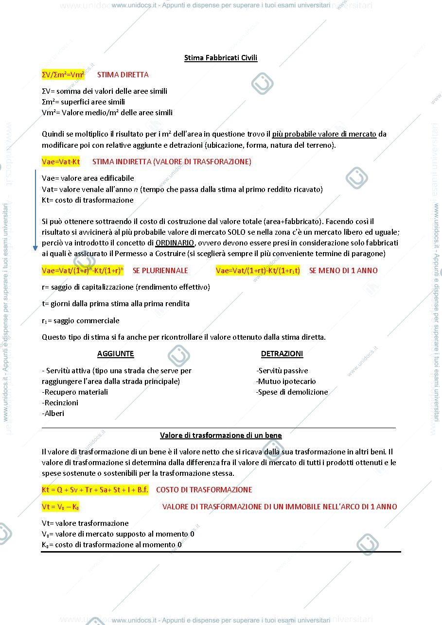 Anteprima pagina 1 — Estimo