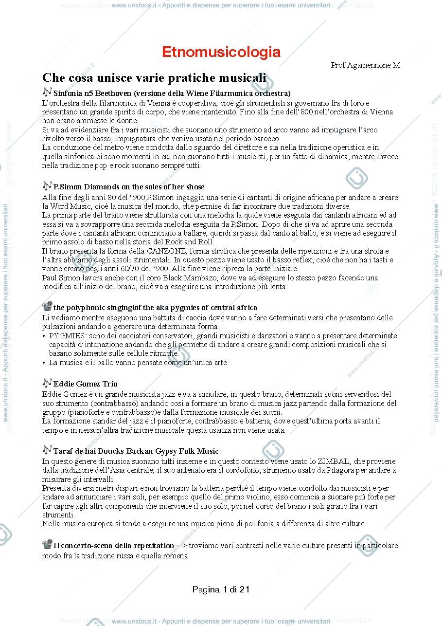 Anteprima pagina 1 — Etnomusicologia 