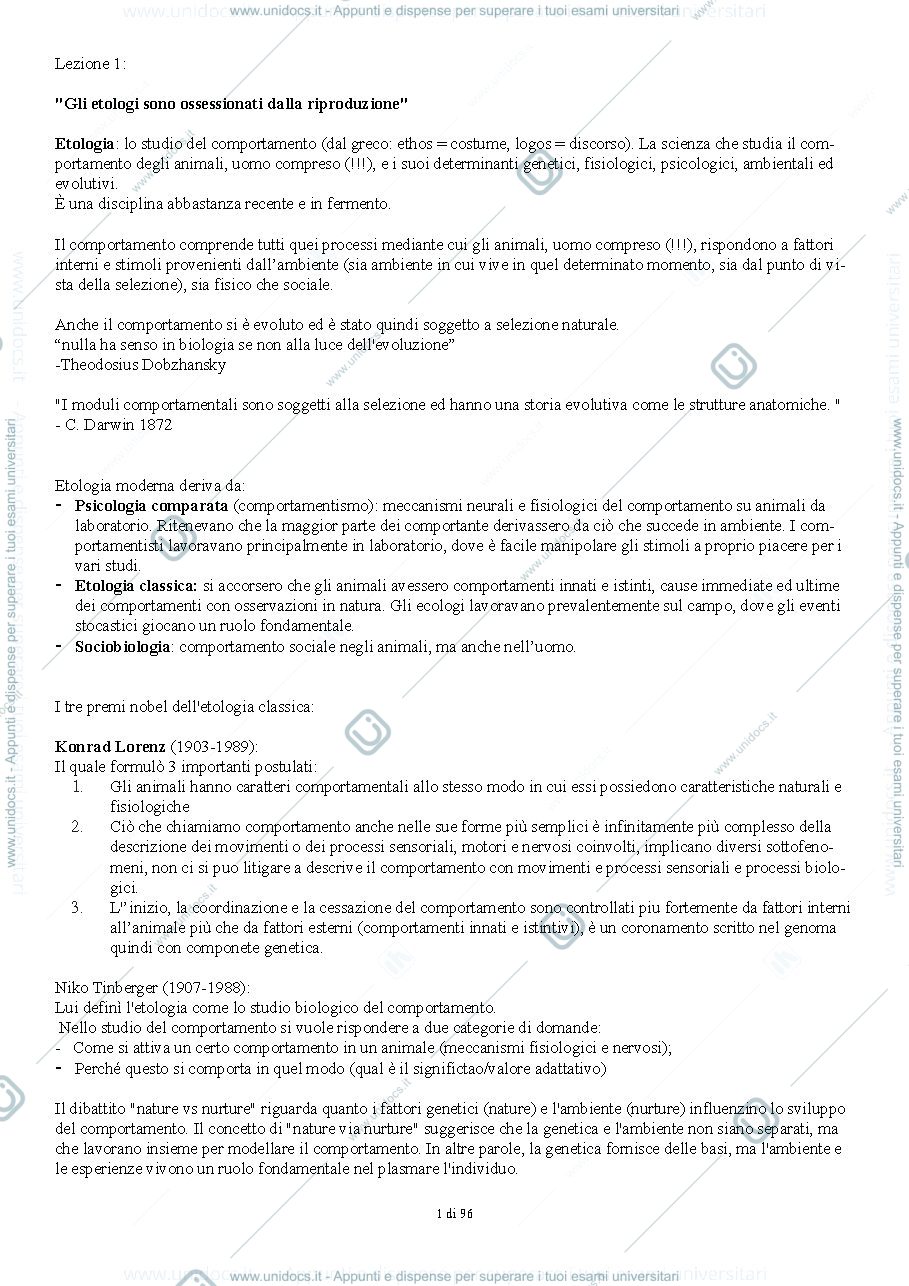 Anteprima pagina 1 — ETOLOGIA
