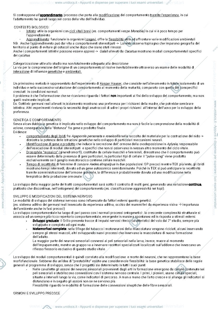 Anteprima pagina 2 — Il comportamento animale