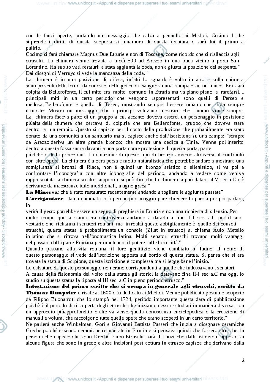 Anteprima pagina 2 — etruscologia appunto corso Prof. Cappuccini