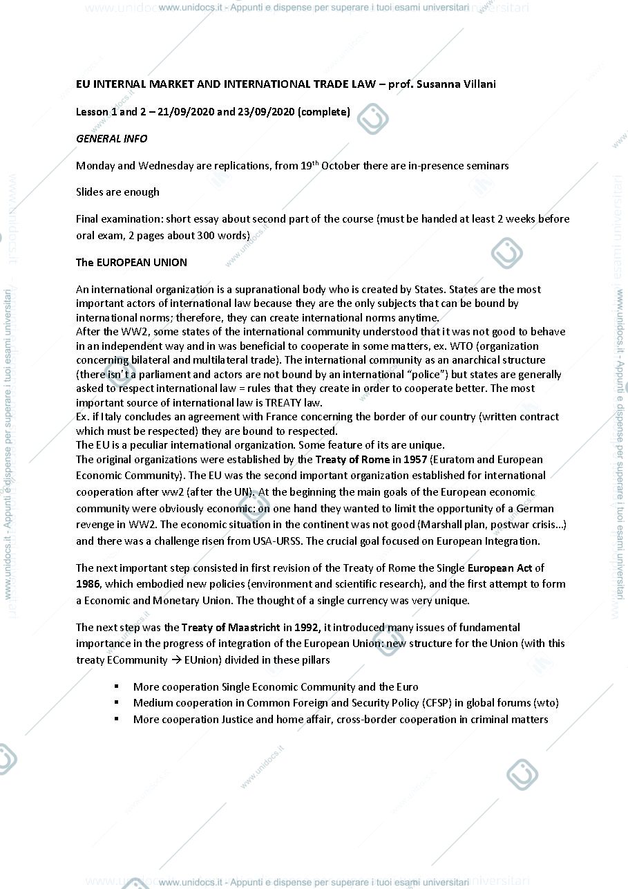 Anteprima pagina 1 — EU Internal market law
