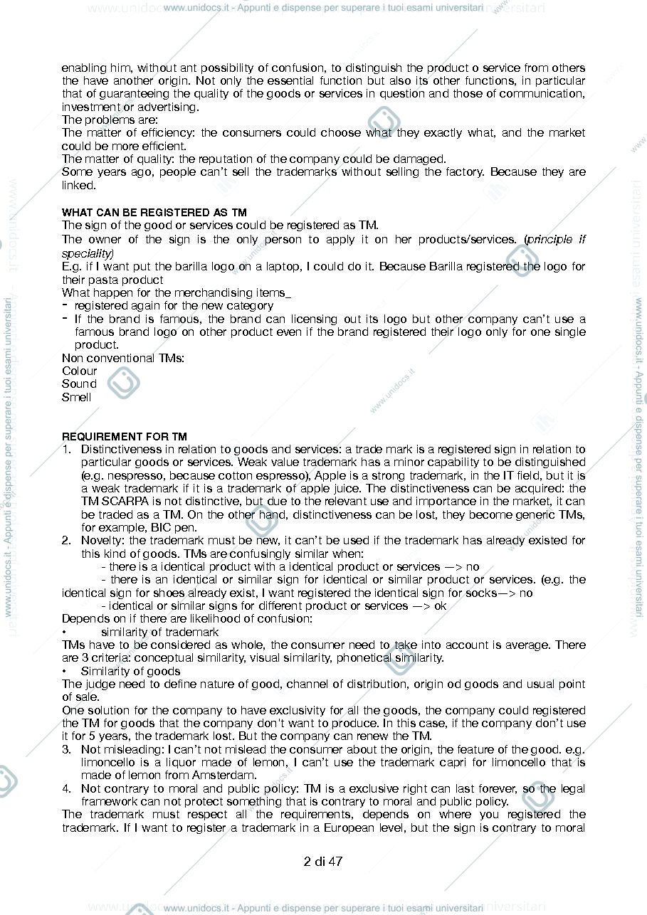 Anteprima pagina 2 — ip law appunti 