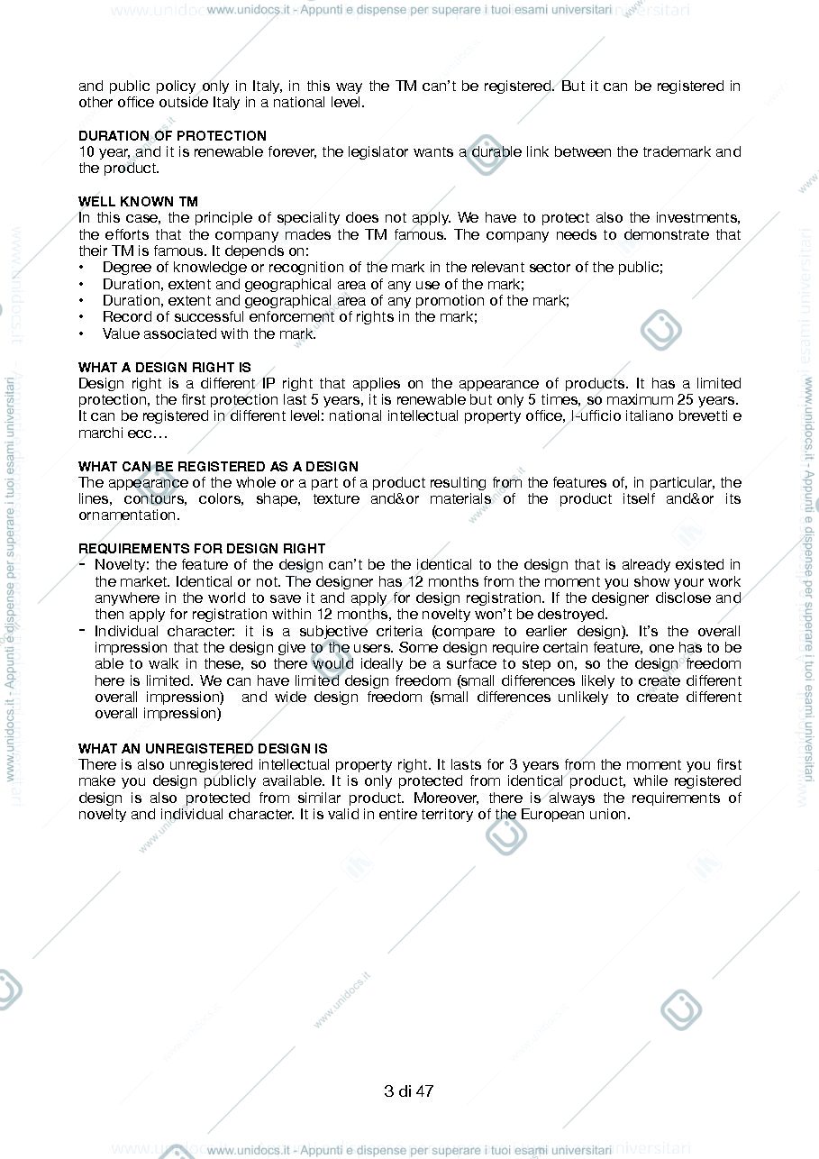 Anteprima pagina 3 — ip law appunti 