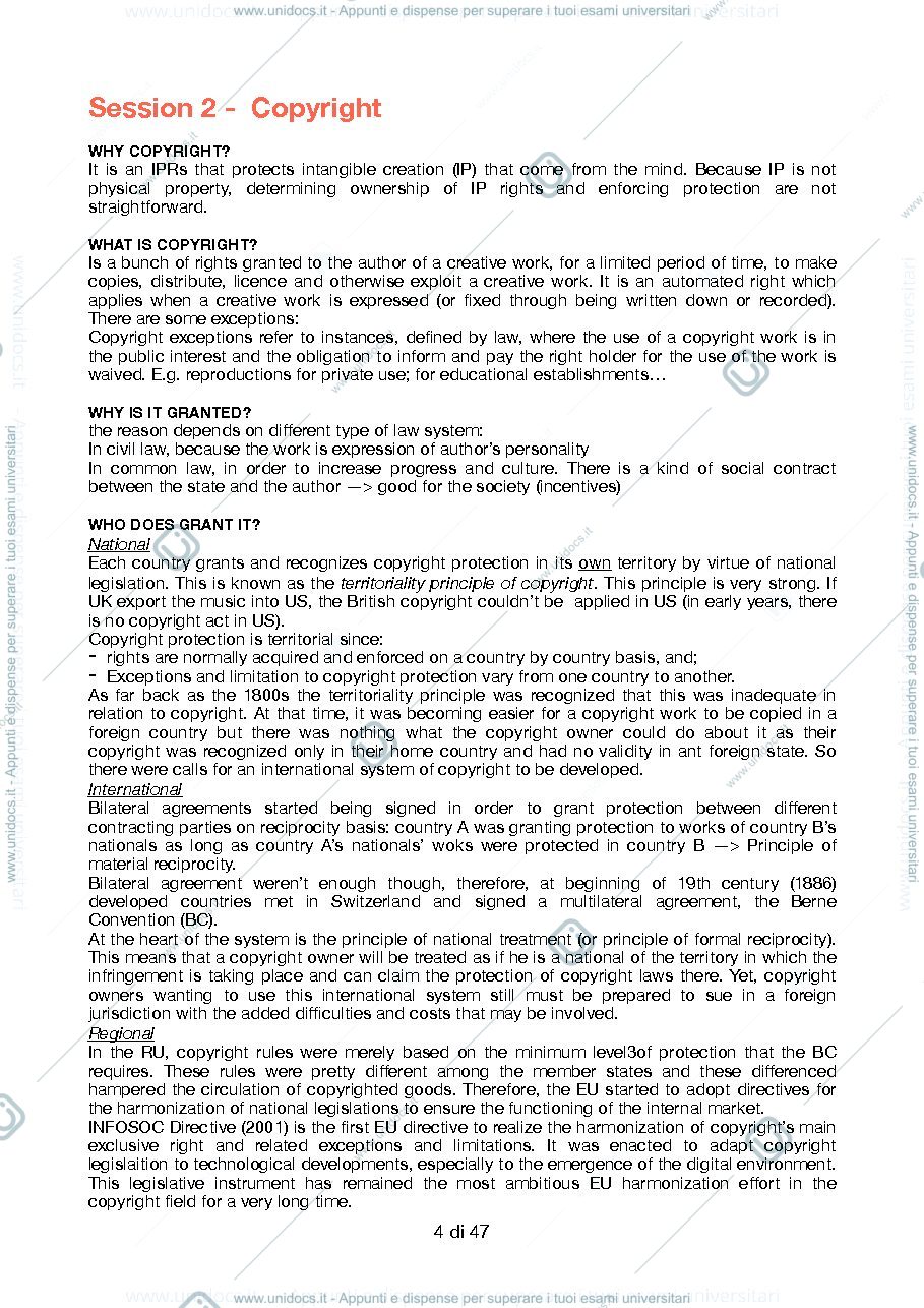 Anteprima pagina 4 — ip law appunti 