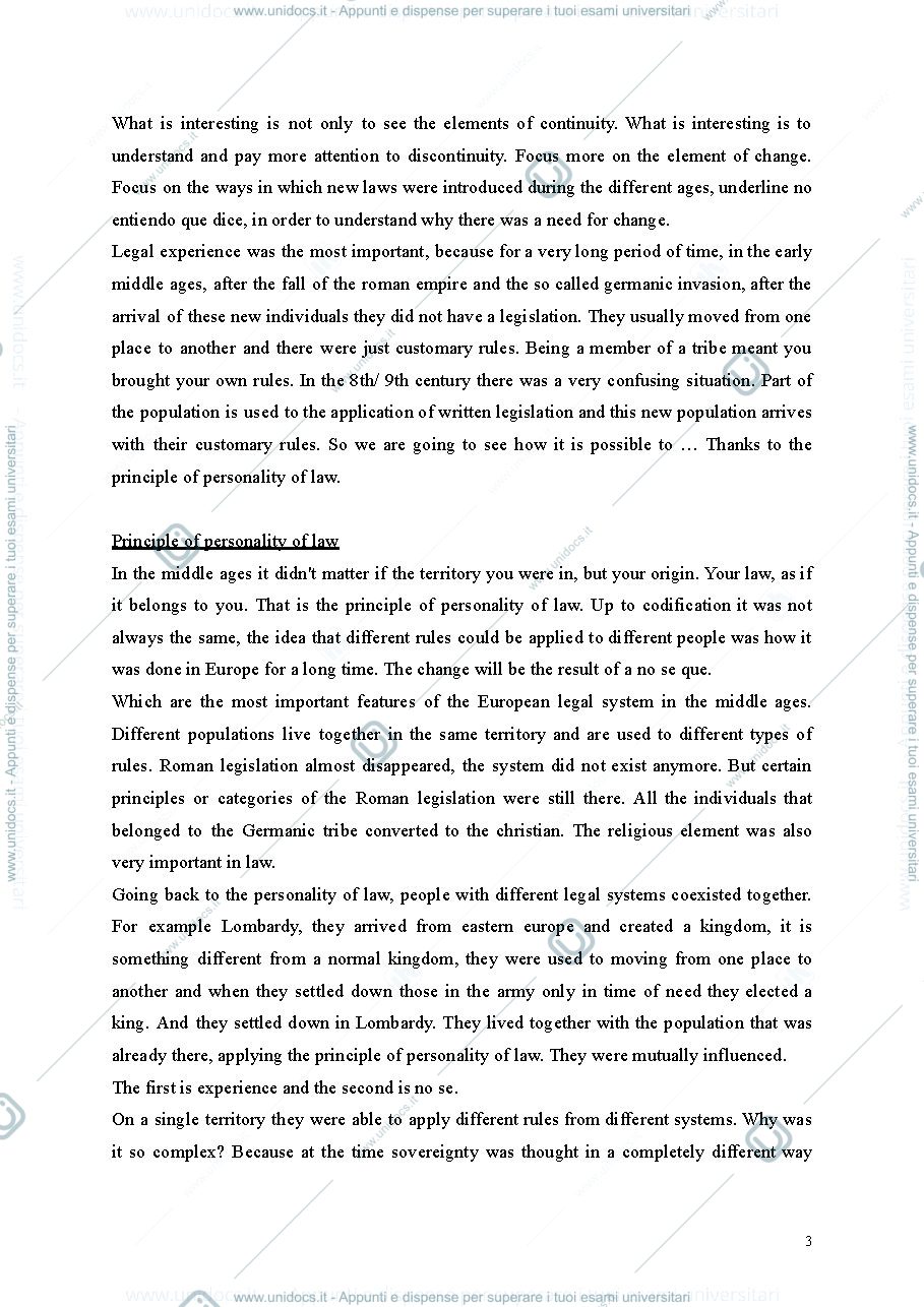 Anteprima pagina 3 — European History of Law - Clases