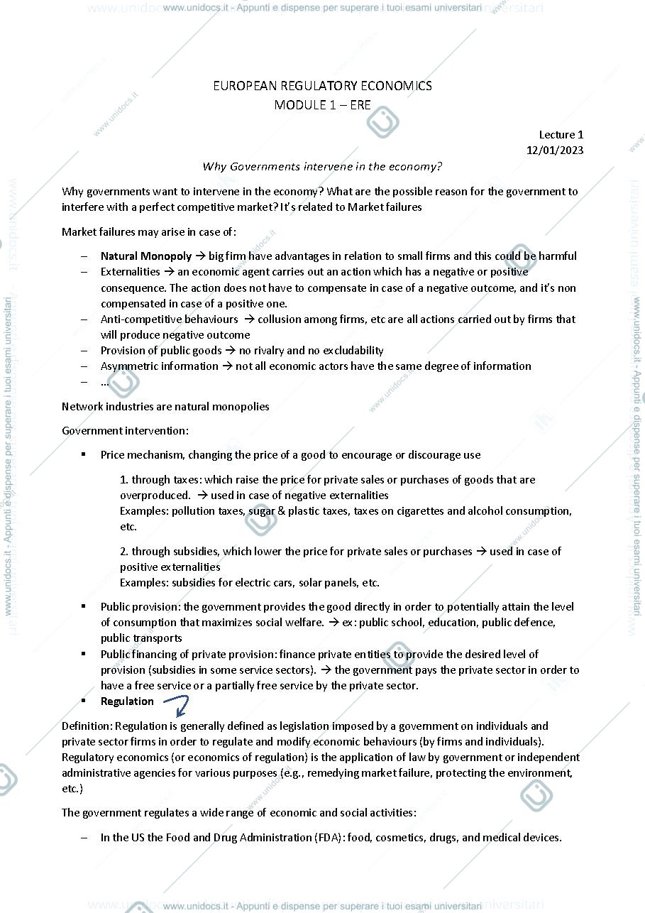 Anteprima pagina 1 — Notes Module 1 -ERE