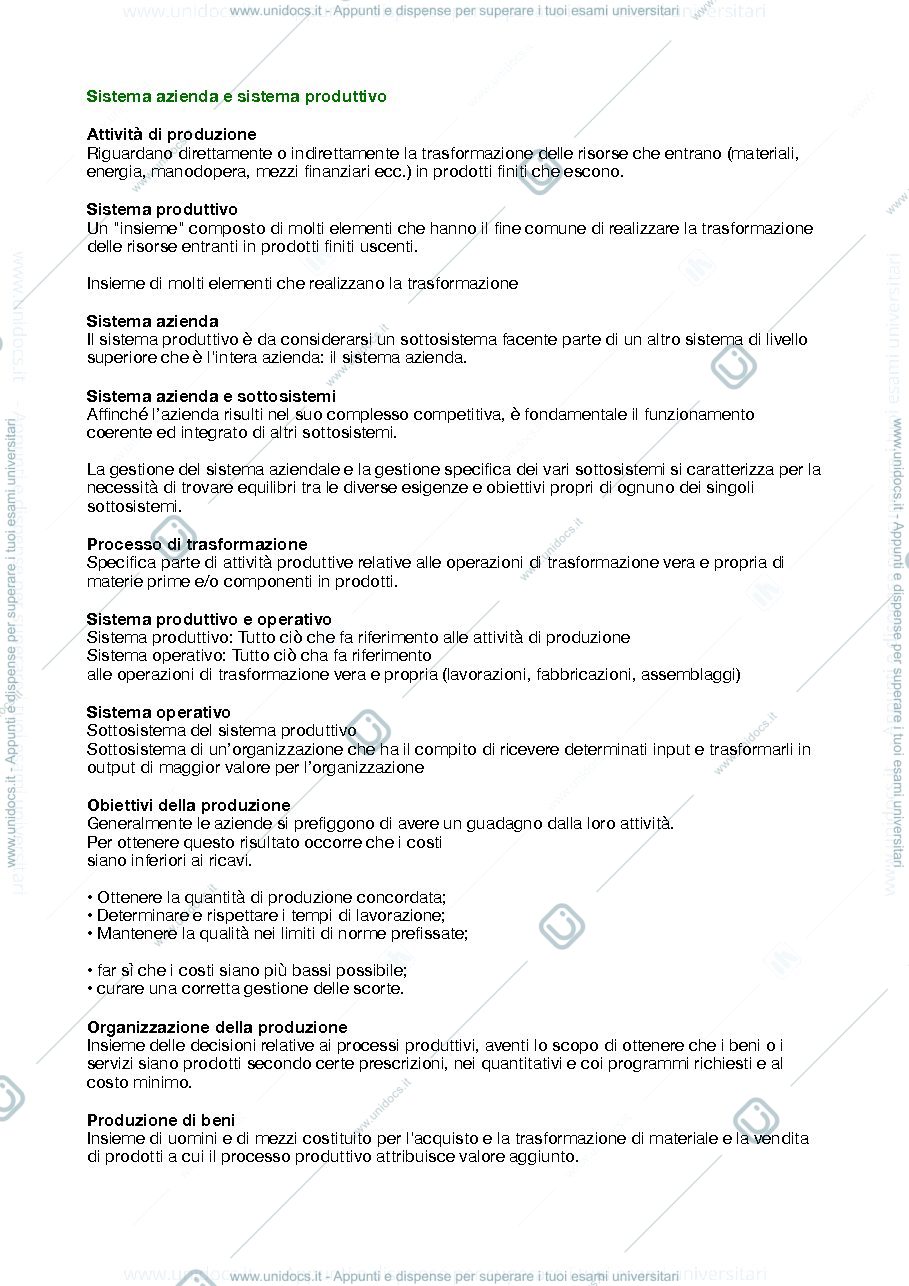 Anteprima pagina 1 — Appunti fabbrica on-demand su slide